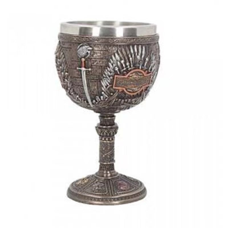 Stainless steel inner-bottomed tall glass