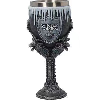 Stainless steel inner-bottomed tall glass