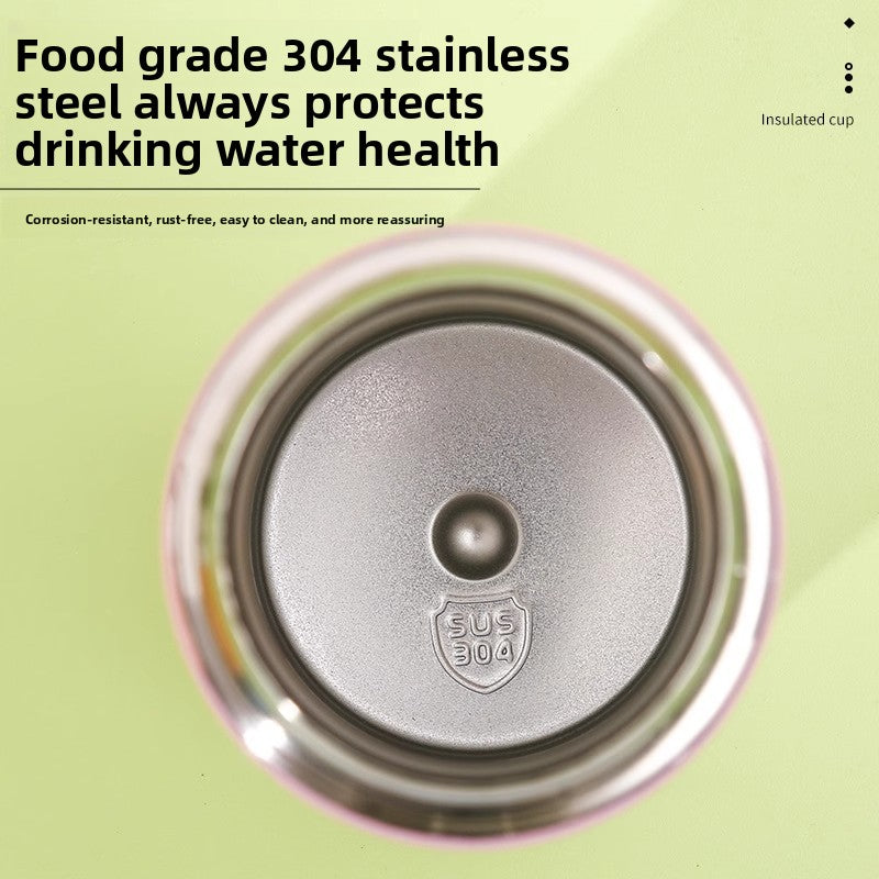 Stainless Steel Insulated Cup with Pop-Up Lid