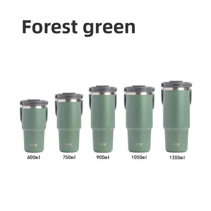 Stainless Steel Insulated Cup with Straw and Handle