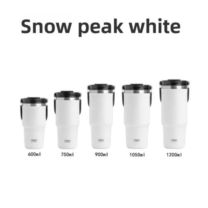 Stainless Steel Insulated Cup with Straw and Handle