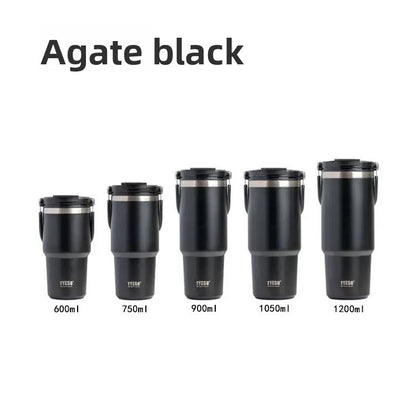 Stainless Steel Insulated Cup with Straw and Handle