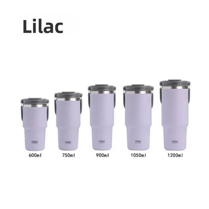 Stainless Steel Insulated Cup with Straw and Handle