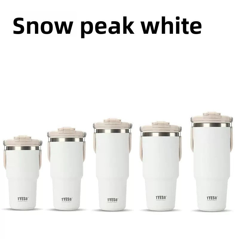Stainless Steel Insulated Cup with Straw and Handle