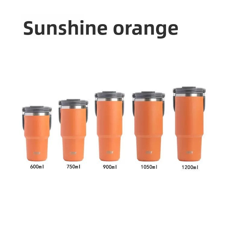 Stainless Steel Insulated Cup with Straw and Handle