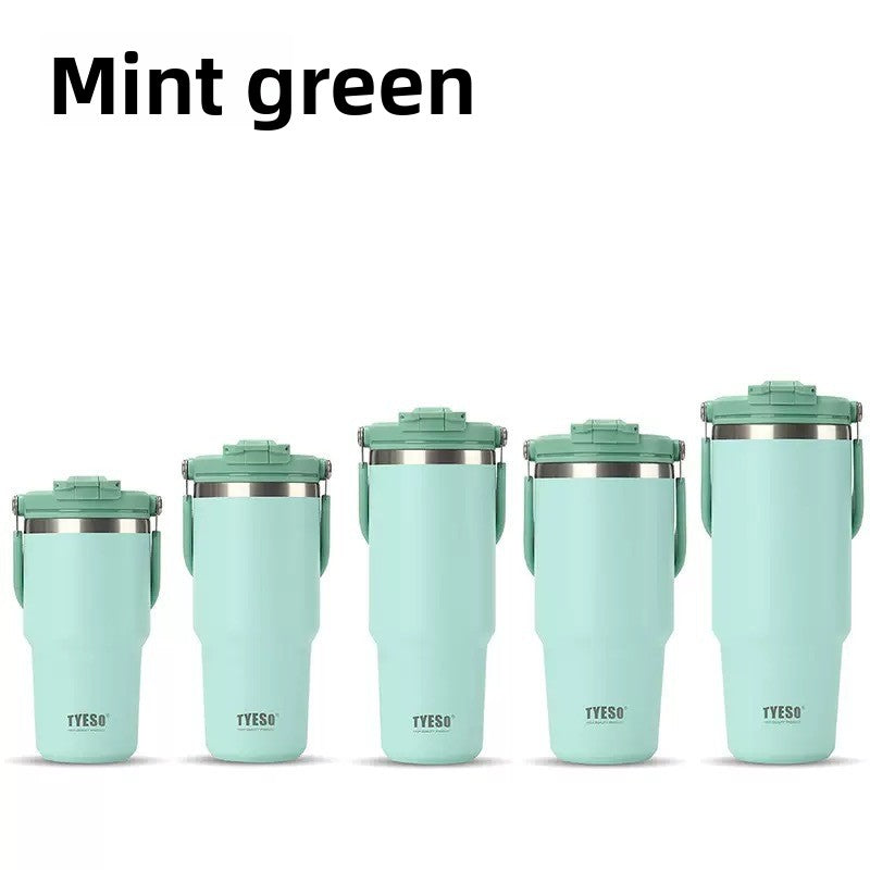 Stainless Steel Insulated Cup with Straw and Handle