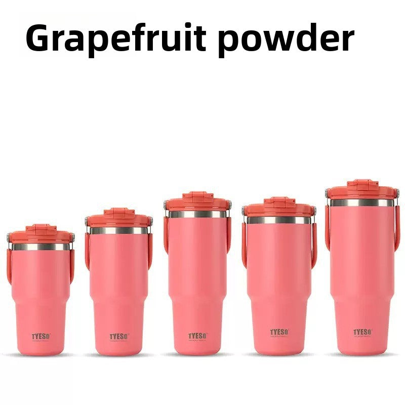 Stainless Steel Insulated Cup with Straw and Handle