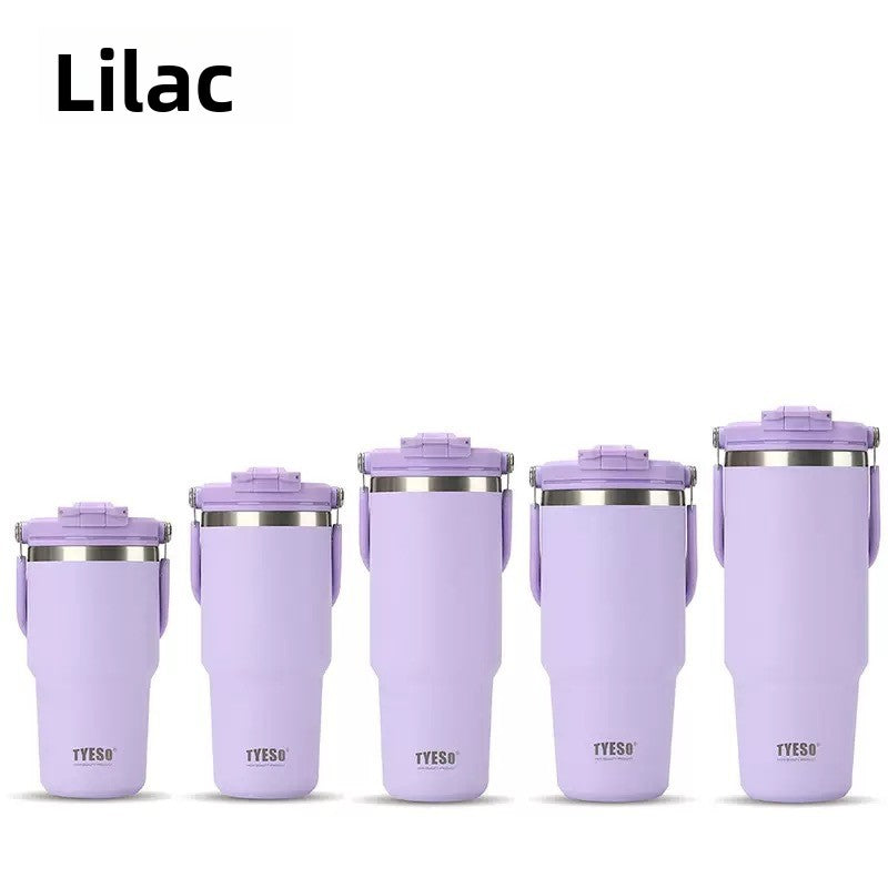 Stainless Steel Insulated Cup with Straw and Handle