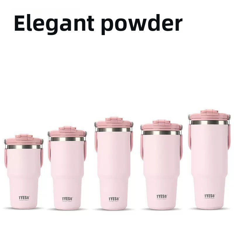 Stainless Steel Insulated Cup with Straw and Handle