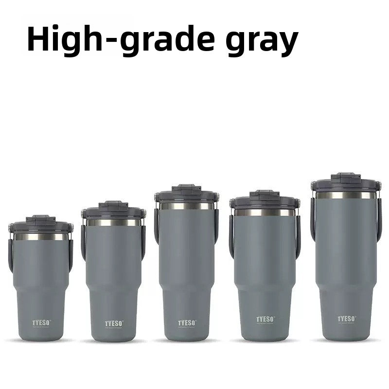 Stainless Steel Insulated Cup with Straw and Handle