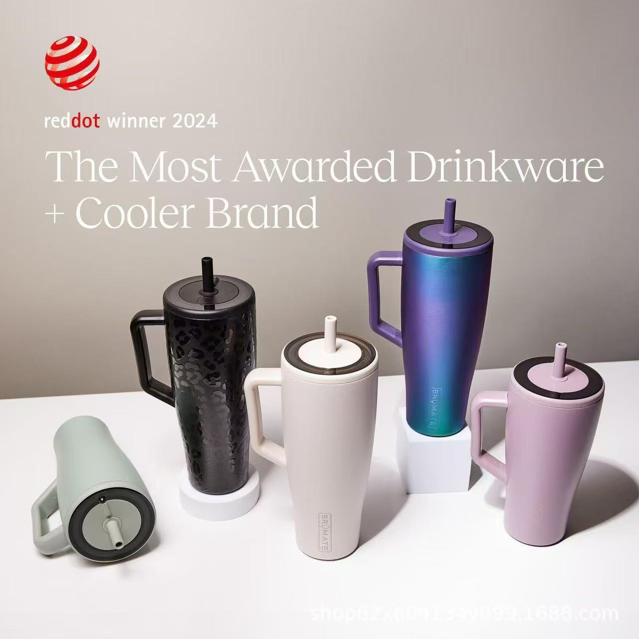 Stainless Steel Insulated Cup with Straw and Handle