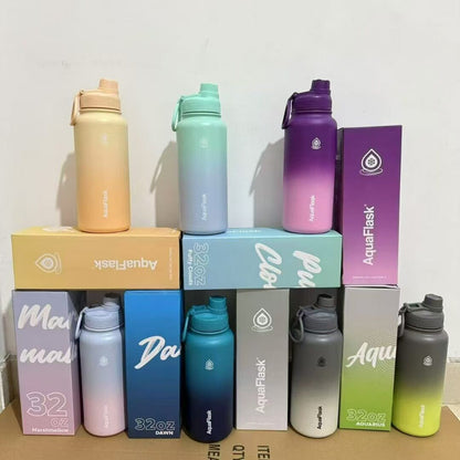Stainless Steel Insulated Sports Water Bottle with Handle