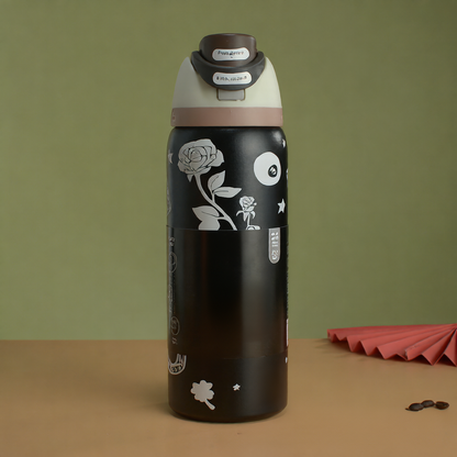 Stainless steel insulated vacuum bouncing cup