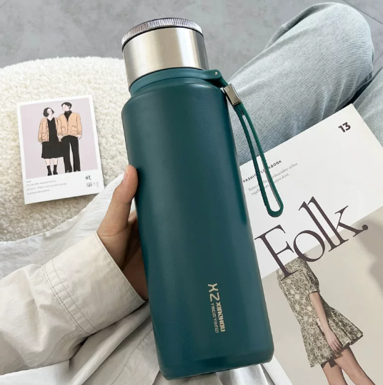 Stainless Steel Insulated Water Bottle with Multiple Lid Options