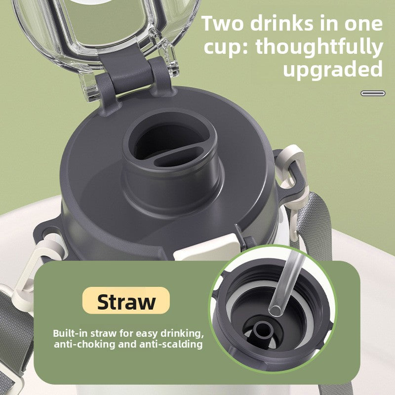 Stainless Steel Insulated Water Bottle with Straw