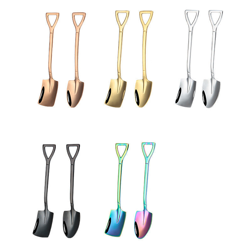 Stainless steel iron shovel coffee spoon