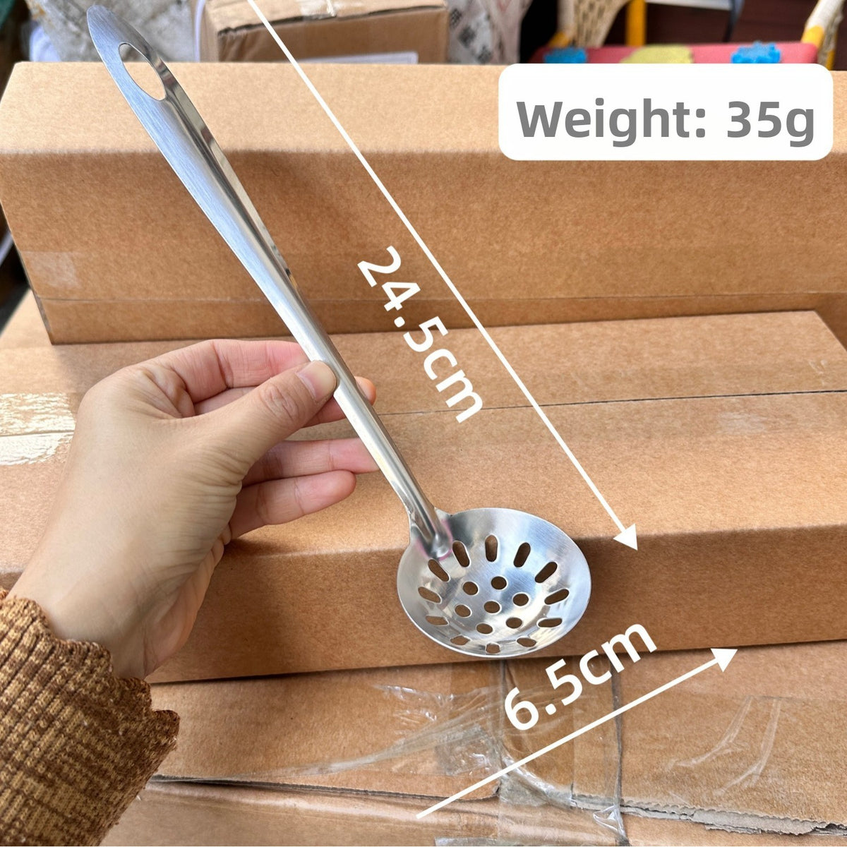 Stainless Steel Kitchen Colander and Spoon Set