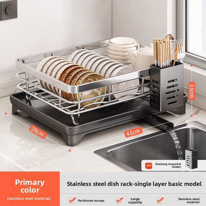 Stainless Steel Kitchen Dish Drainer Rack