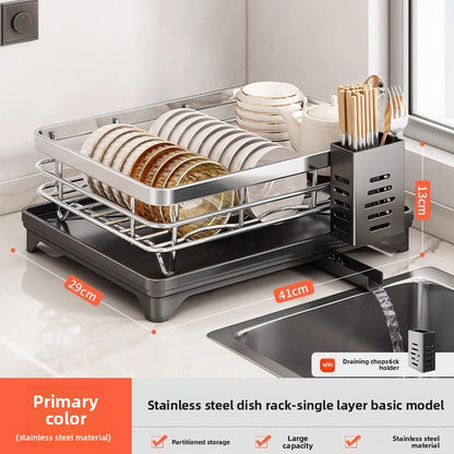 Stainless Steel Kitchen Dish Drainer Rack
