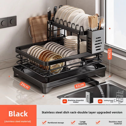 Stainless Steel Kitchen Dish Drainer Rack