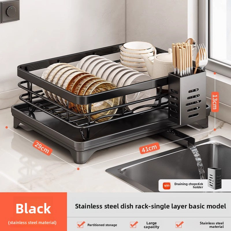 Stainless Steel Kitchen Dish Drainer Rack