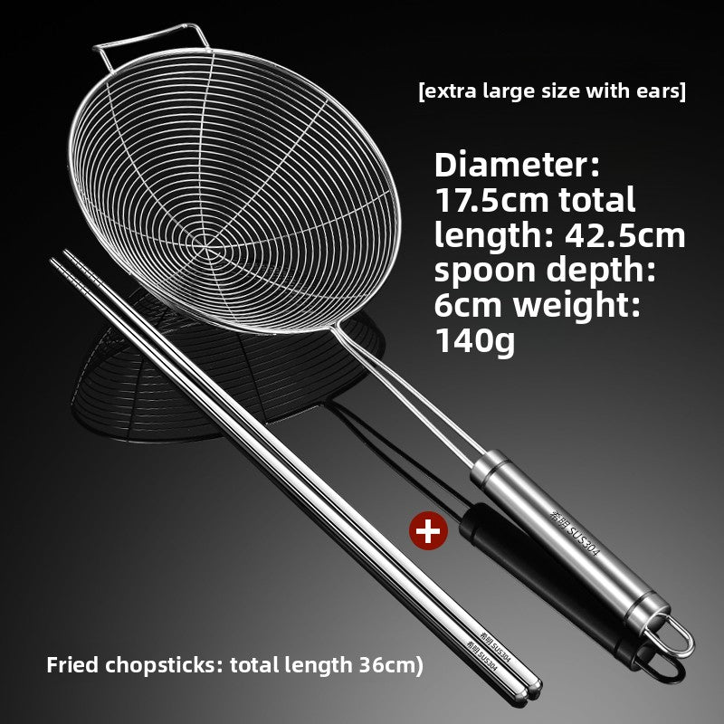 Stainless Steel Kitchen Skimmer for Noodles and Frying