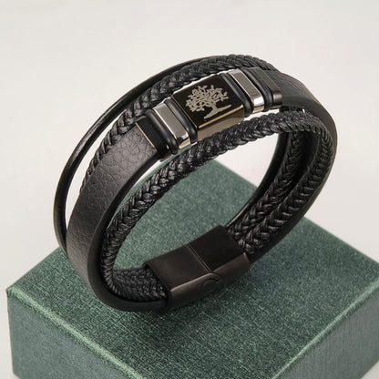 Stainless steel leather rope chain