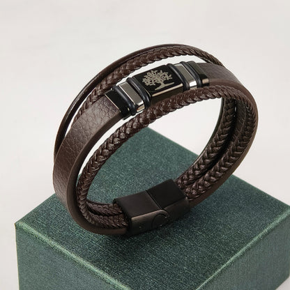 Stainless steel leather rope chain