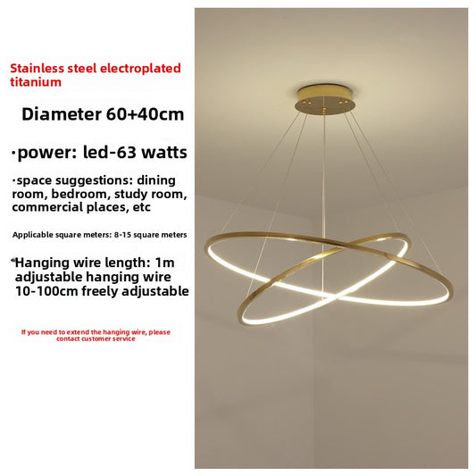 Stainless Steel LED Chandelier for Living Room
