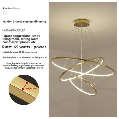 Stainless Steel LED Chandelier for Living Room