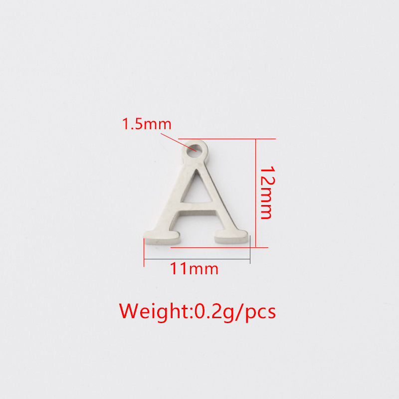 Stainless Steel Letter Pendant