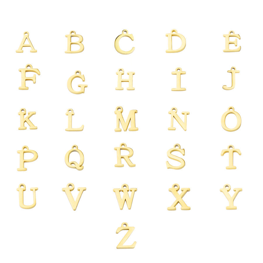 Stainless Steel Letter Pendant
