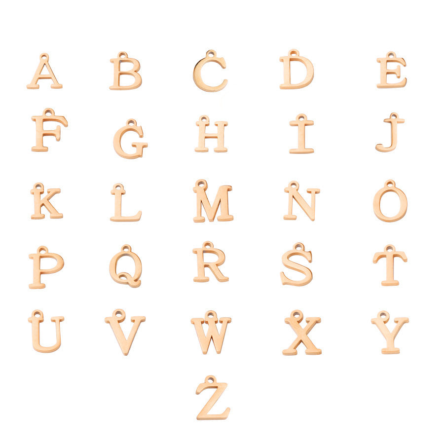 Stainless Steel Letter Pendant
