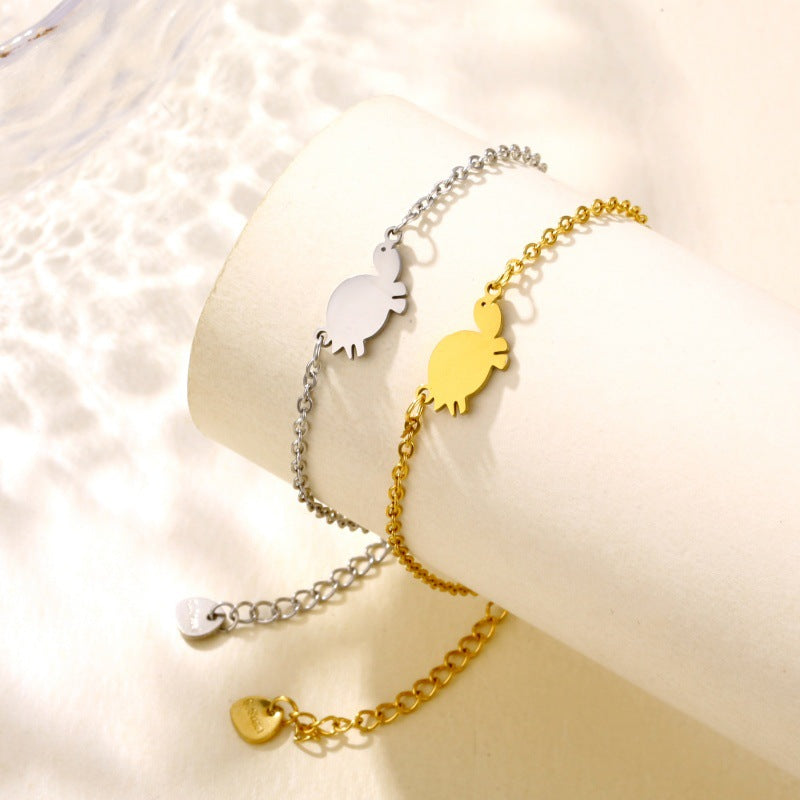 Stainless steel little turtle bracelet