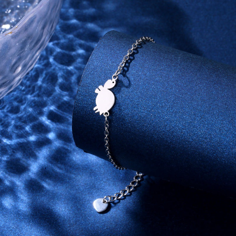 Stainless steel little turtle bracelet