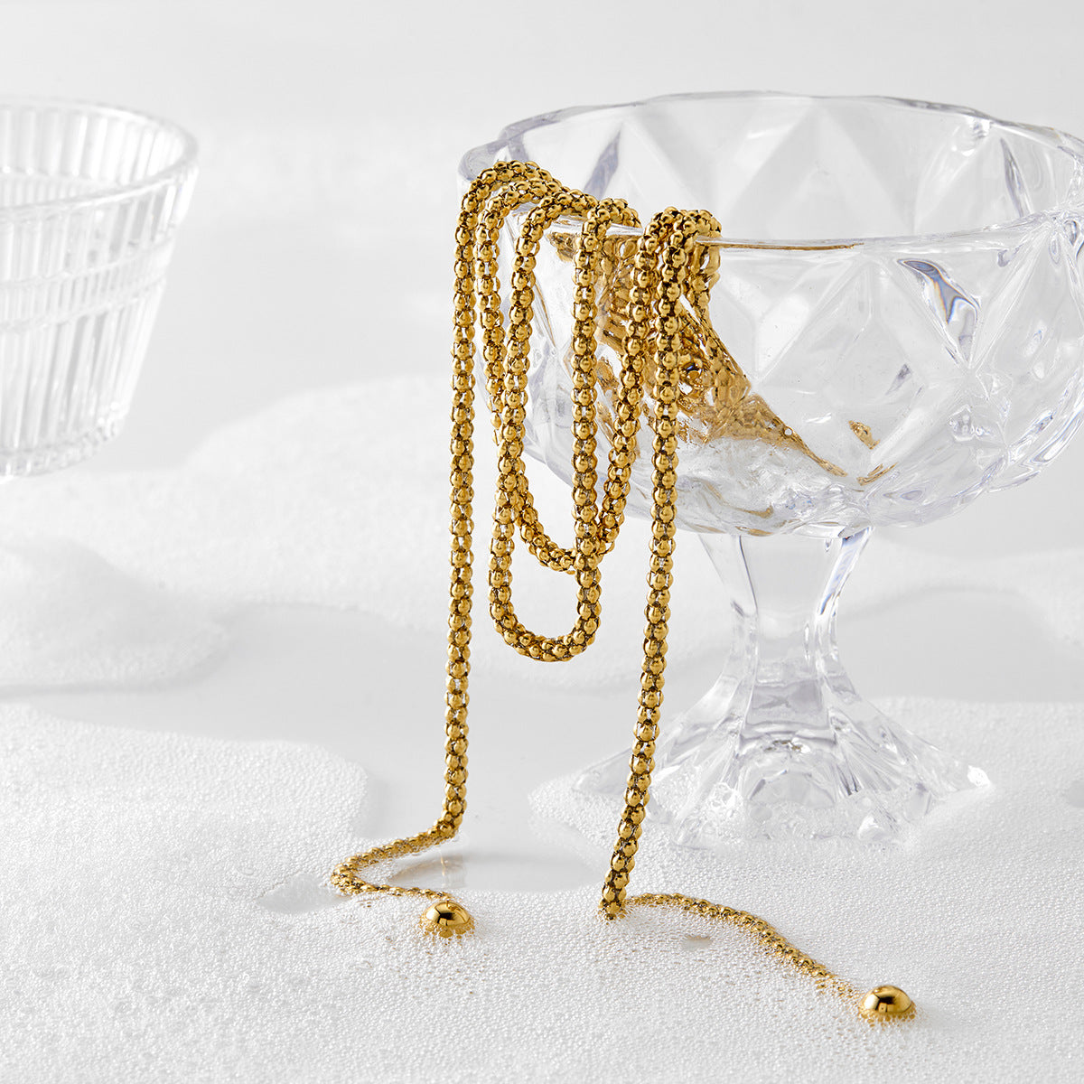 Stainless steel long necklace