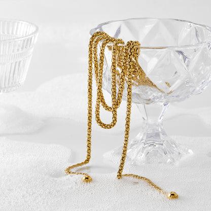 Stainless steel long necklace