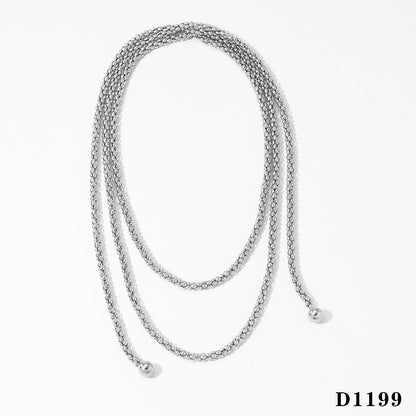 Stainless steel long necklace
