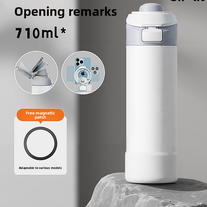 Stainless Steel Magnetic Insulation Cup with Straw