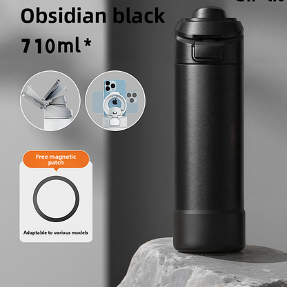 Stainless Steel Magnetic Insulation Cup with Straw