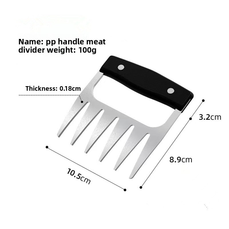 Stainless steel meat tearing claw bear claw meat divider