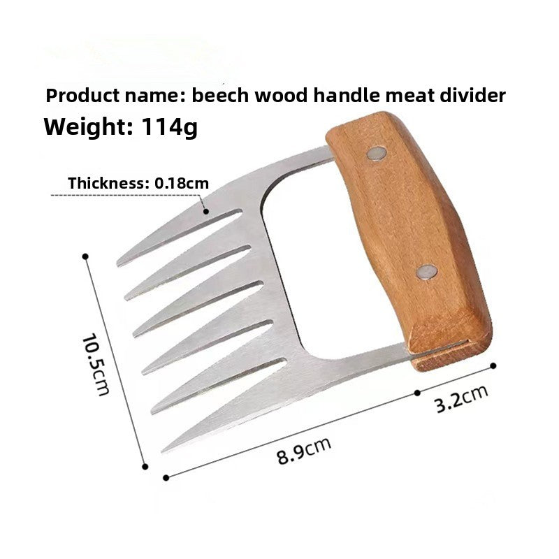 Stainless steel meat tearing claw bear claw meat divider