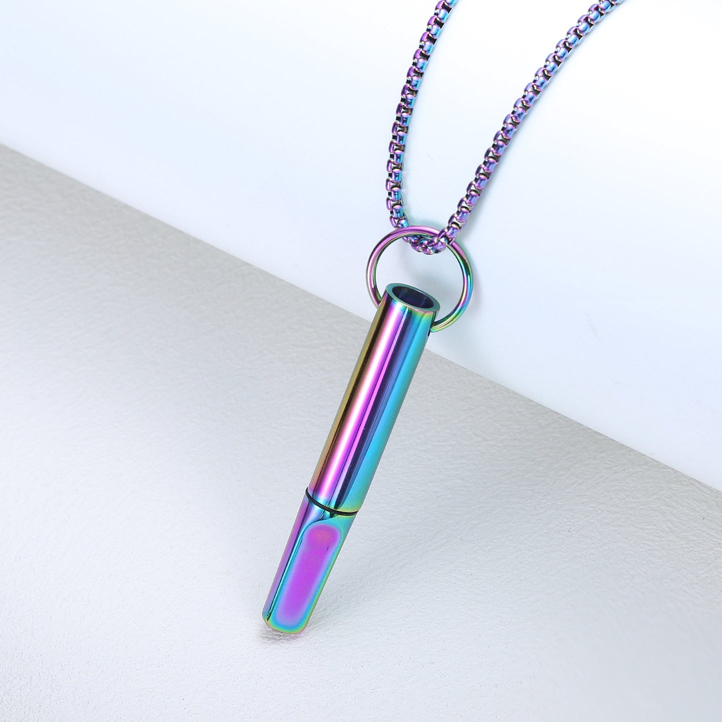 Stainless Steel Meditation Whistle Necklace