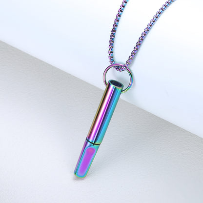 Stainless Steel Meditation Whistle Necklace