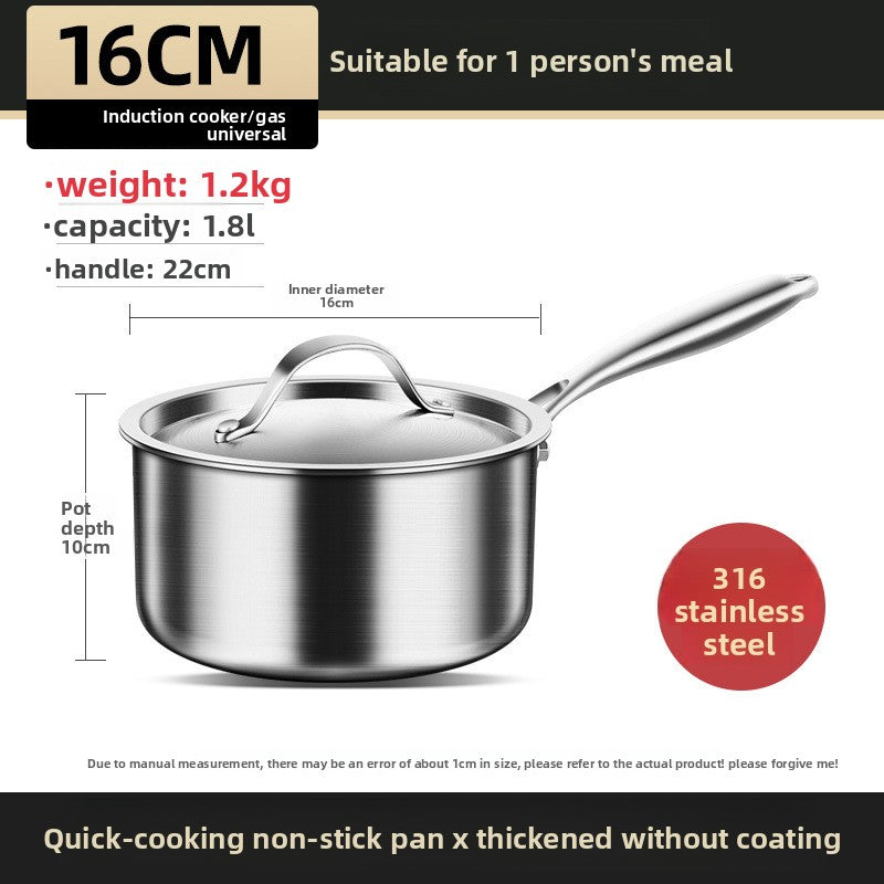 Stainless steel milk pot, food grade