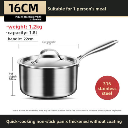 Stainless steel milk pot, food grade