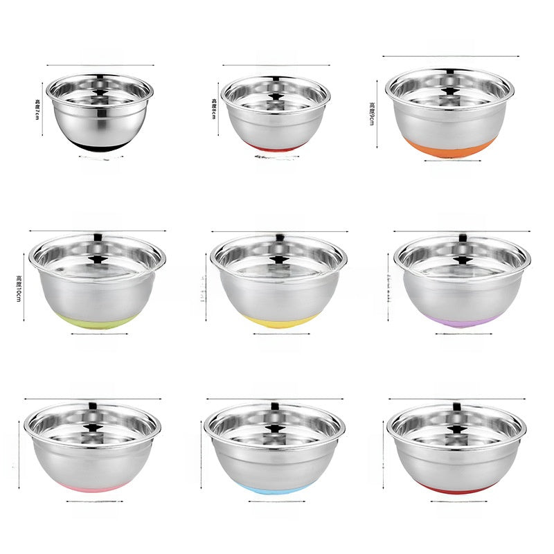 Stainless Steel Mixing Bowl with Silicone Base