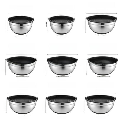 Stainless Steel Mixing Bowl with Silicone Base