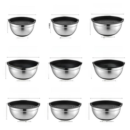 Stainless Steel Mixing Bowl with Silicone Base