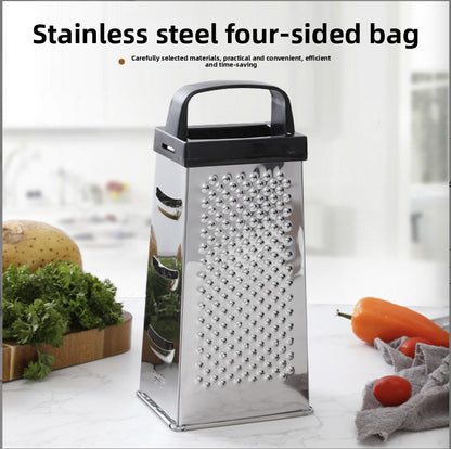 Stainless steel multi-functional four-sided vegetable slicer